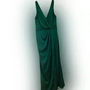 Revelry (forest green/emerald) Blair Satin Dress size 8